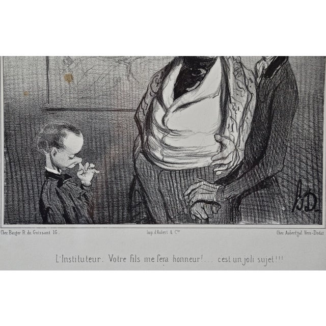Honoré Daumier A Rare 19th Century Honore Daumier Caricature from the "Types Parisiens" Series, 1840 For Sale - Image 4 of 6