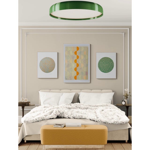 Geometric Composition With Bright Orange For Sale - Image 4 of 4