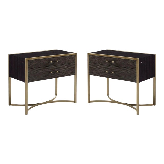 Pair of Modern Nightstands For Sale