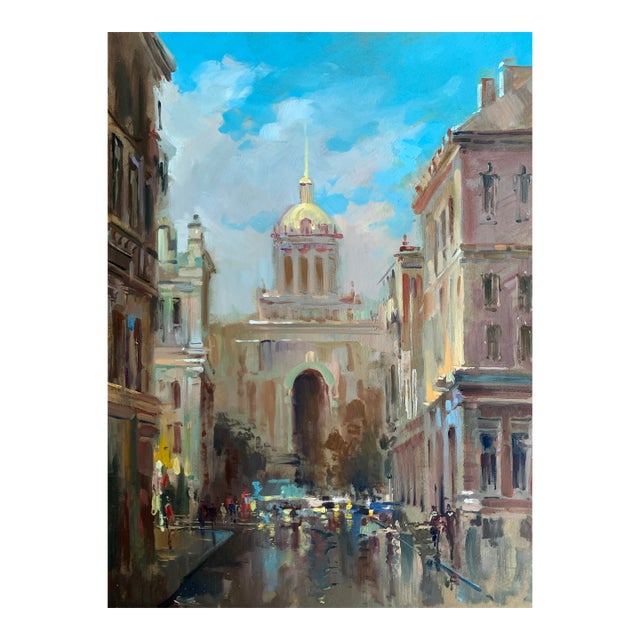 Oil Painting City Hall Yuriy Suprunchuk For Sale