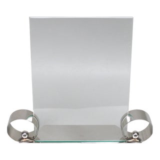 Large Art Deco Chrome-Plated Brass Picture Frame, France, 1920s For Sale