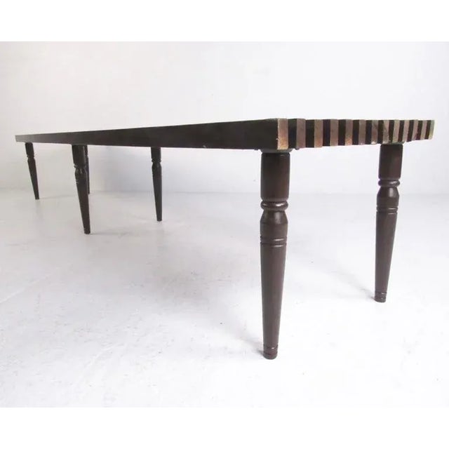 Mid-Century Modern 1970s Mid-Century Modern Slat Bench For Sale - Image 3 of 11