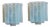 Blue Glass Wall Lamps, 1970s, Set of 2 For Sale