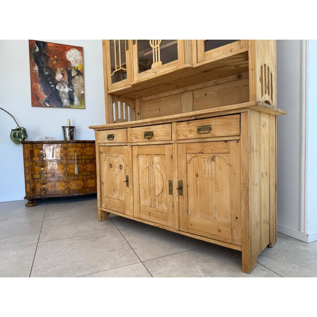 Art Nouveau Kitchen Cupboard in Wood For Sale - Image 12 of 13