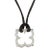 Cartier Hindu Diamond Necklace Estate 18 Karat Gold Black Silk Cord Jewellery For Sale