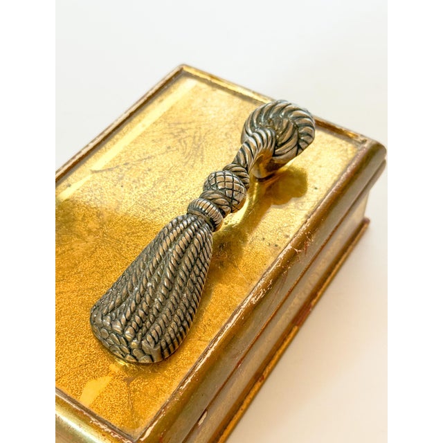 Vintage Silver Knotted Rope Tassel Bottle Opener For Sale - Image 4 of 5