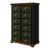 Late 20th Century Emerald Green & Gold Gilded Carved Wood Dresser – 54” Tall Chest, Walnut Top, Faux Double Drawer Design (Emerald City Collection) For Sale