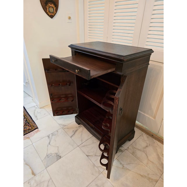 Brown Vintage Classic Modern Mid Century Era Bar Cabinet For Sale - Image 8 of 13