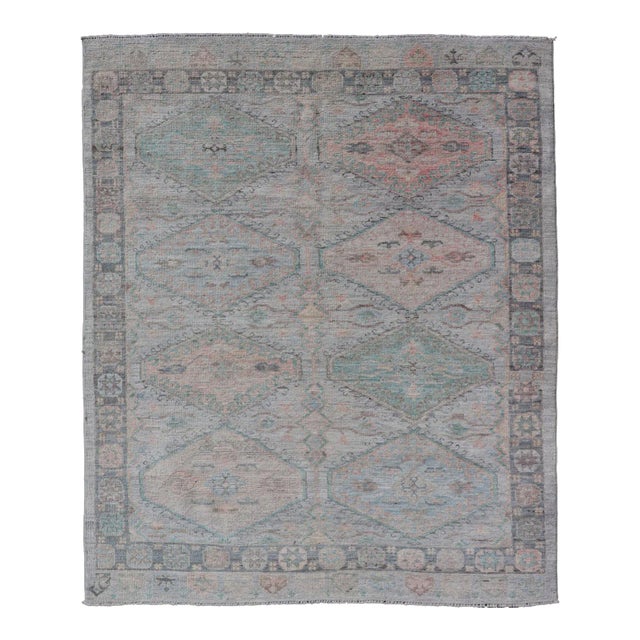 Keivan Woven Arts Geometric Oushak 4'11 X 6'3 For Sale