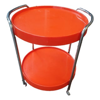 Space Age Serving Trolley with Removable Trays, 1970s For Sale