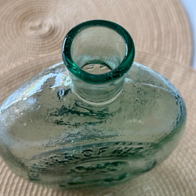 Dyottville Glass Works Philadelphia General Taylor Ben Franklin Flask Bottle 19c For Sale - Image 9 of 13