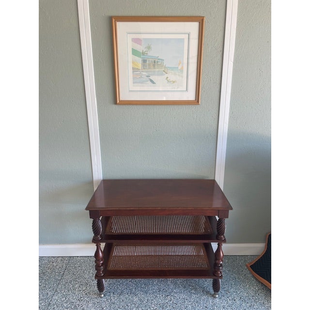 Chestnut 1980s Console Table by Milling Road a Division of Baker Furniture For Sale - Image 8 of 10