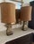 Vintage Brass Urn Table Lamps With Elaborate Asian-Inspired Relief - Pair For Sale - Image 9 of 11