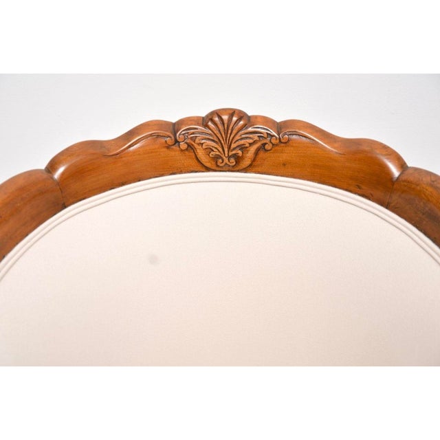 Brown Antique Queen Anne Style Walnut Tub Armchairs, 1920, Set of 2 For Sale - Image 8 of 12