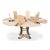 Transitional Round Dining Table, Medium – Bleached Oak With Hammered Iron Accents For Sale In Raleigh - Image 6 of 11