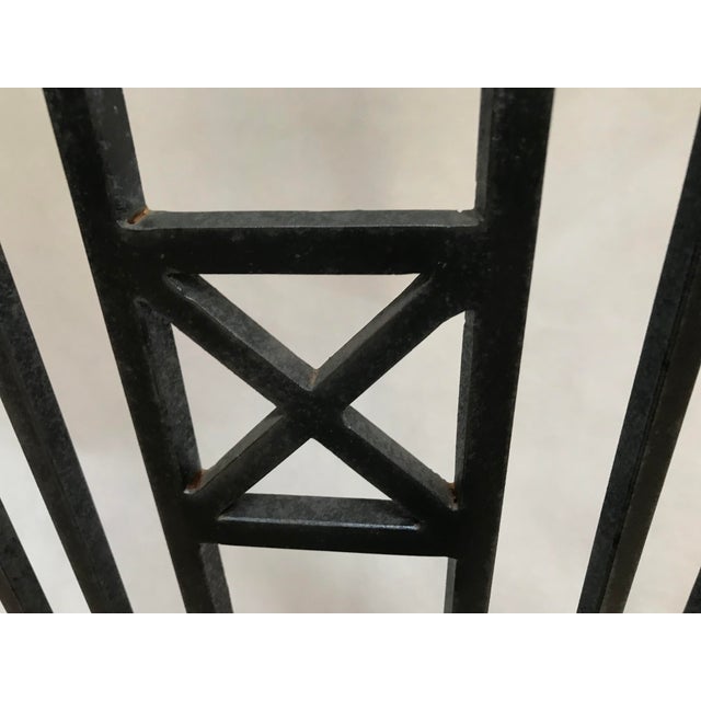 2000 - 2009 Glass and Metal Iron Console Side Table For Sale - Image 5 of 18