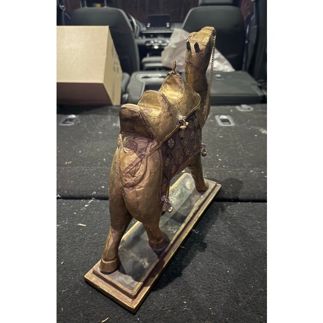 Art Deco Camel Copper Metal Enamel Vintage Showpiece Art Decorative 1930s For Sale - Image 3 of 7