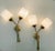 1960s French Brass and Glass Wall Sconces, 1970s, Set of 2 For Sale - Image 5 of 11