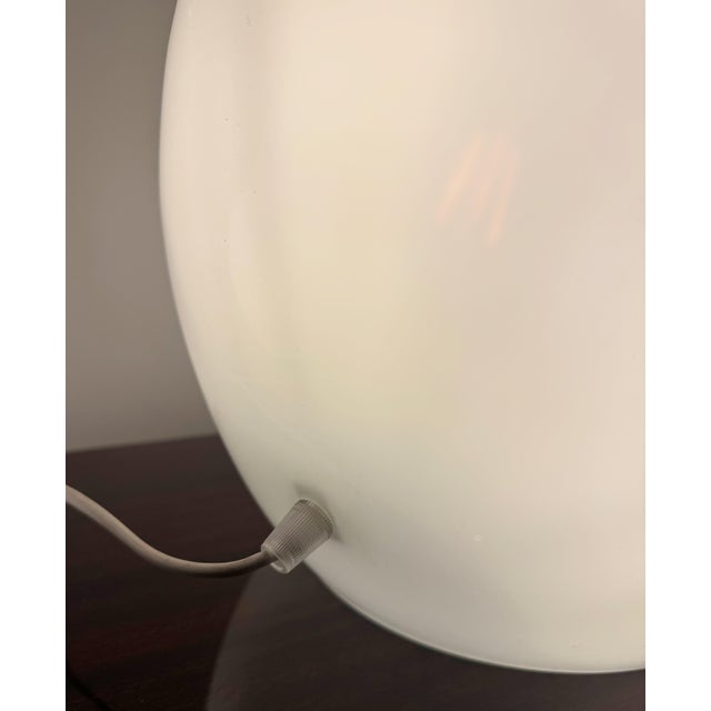 Mid-Century Modern Hand-Blown White Murano Glass Lamps, 1968, Set of 3 For Sale - Image 10 of 12
