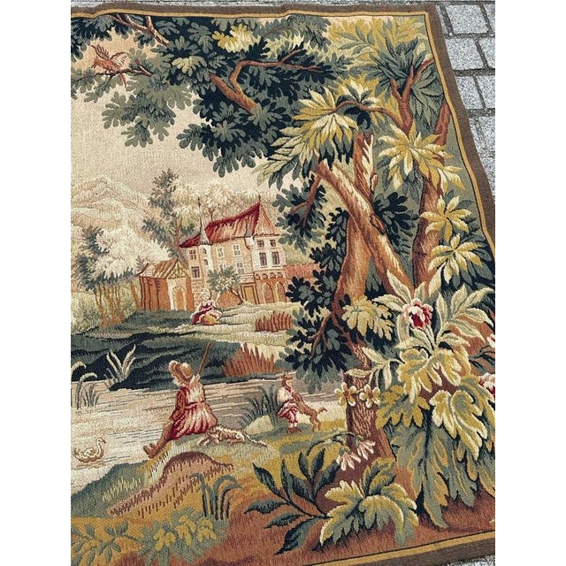 Vintage Aubusson Style Jacquard Tapestry, 1960s For Sale - Image 18 of 18