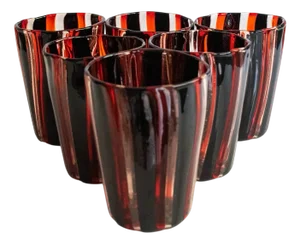 Tequila Glasses in Murano Glass by Mariana Iskra, Set of 6