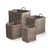 Party of four, right this way. This set of 4 baskets in dove gray are made with family in mind. Perfect for sorting...