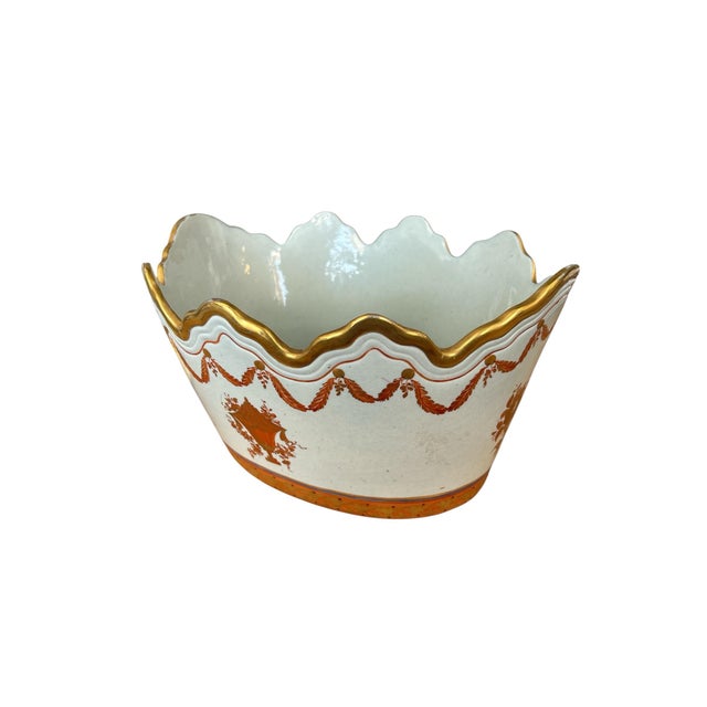 Early 20th Century Vintage Mottahedeh Scalloped Cachepot For Sale - Image 5 of 12
