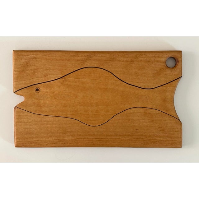 1990s Handcrafted Sushi Presentation Board of Oak and Walnut by California Artisan Ron Peterson For Sale - Image 5 of 5