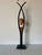Striking 20th century modernist sculpture by listed artist Wayne Pelham, carved in wood with a bold abstract form. The...