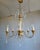 Metal Genoese Festival Chandelier in Gilded Wood and Crystals, 1950s For Sale - Image 7 of 9