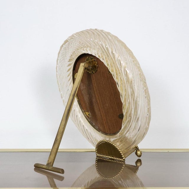 Murano Glass Photo Frame attributed to Barovier & Toso, Italy, 1940s For Sale - Image 10 of 12