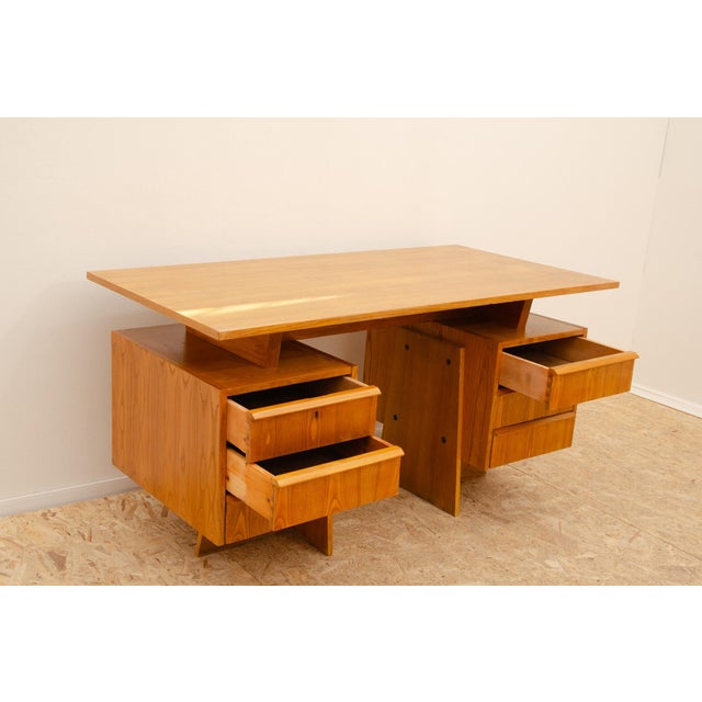 Large Czechoslovak Writing Desk, 1970s For Sale - Image 10 of 17