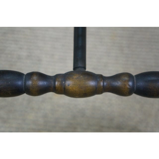 Antique Walnut Caned Piano Vanity Bench Seat Stool Foot Rest 18" For Sale - Image 15 of 16