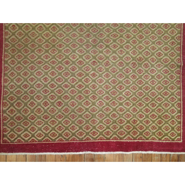 Mid-Century Modern Vintage Turkish Carpet For Sale - Image 3 of 6