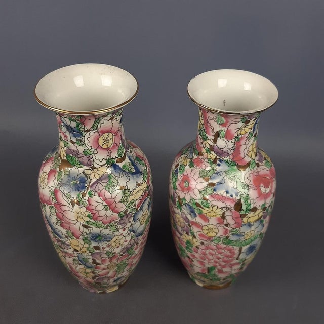 1940s Chinese Ceramic Vases, 1940s, Set of 2 For Sale - Image 5 of 16