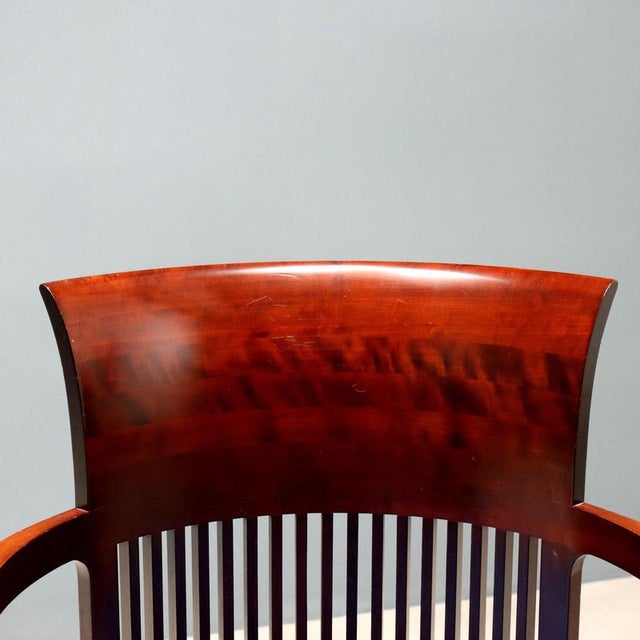 Cassina Barrel Chairs by Frank Lloyd Wright, Set of 2 For Sale - Image 4 of 8