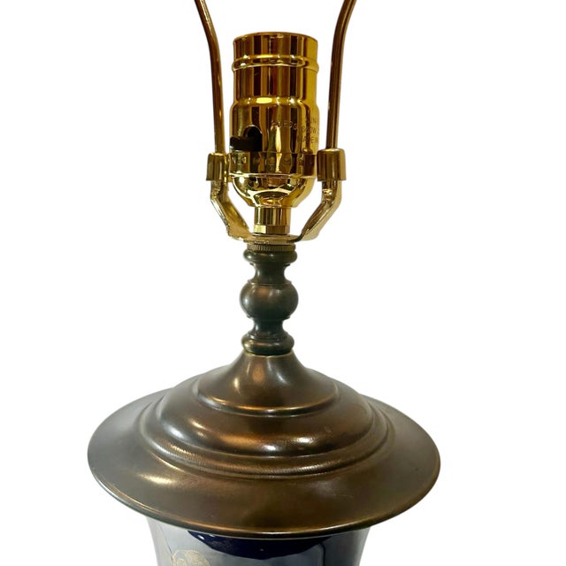 Antique English Porcelain Lamp For Sale - Image 4 of 7