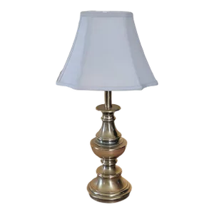 Mid-Century Modern Stiffel Brass Table Lamp With Shade