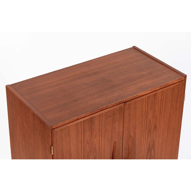 1960s Mid Century Danish Teak Wood Storage or Bar Cabinet For Sale - Image 5 of 12