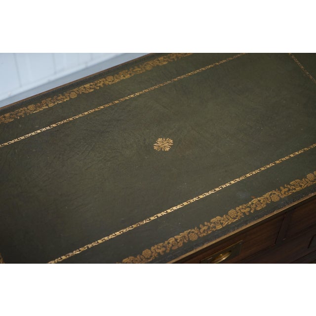 Animal Skin Reprodux Campaign Chest of Drawers with Leather Top by Bevan Funnell For Sale - Image 7 of 18