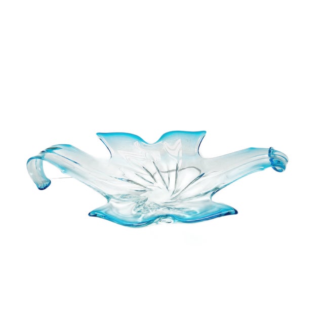 Postmodern Sommerso Murano Glass Fruit Bowl from Mandruzzato, Italy, 1950 For Sale - Image 3 of 14