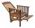 Antique Edwardian Mahogany Mechanical Reclining Slatted Morris Lounge Arm Chair For Sale