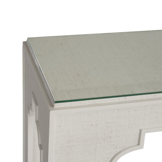 Chelsea House Inc Yangon Raffia Console - White For Sale - Image 4 of 5