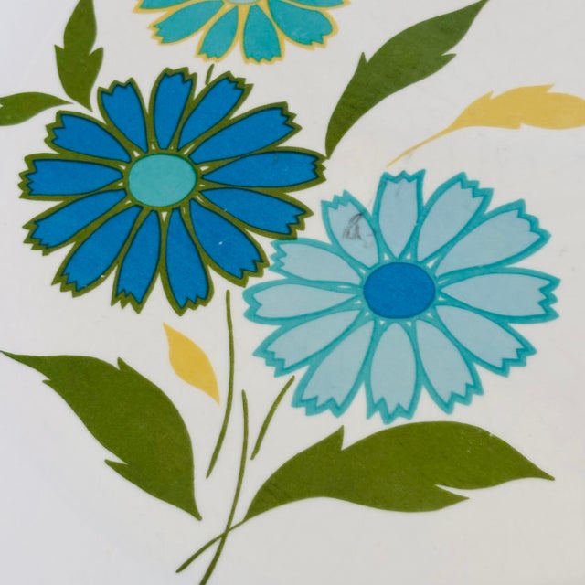 Mid Century American Ironstone Blue Flower Dinner Plates - Set of 6 For Sale - Image 10 of 14