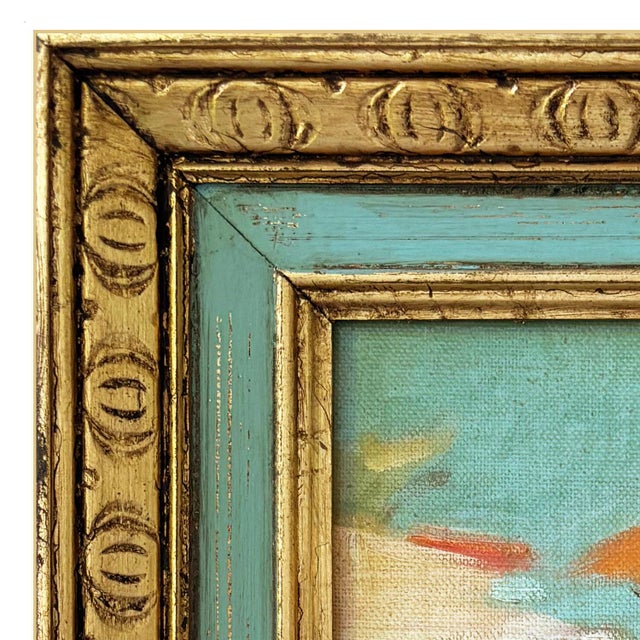 Various Artists Contemporary Soft "Petals" Oil Painting in Vintage Frame For Sale - Image 4 of 6