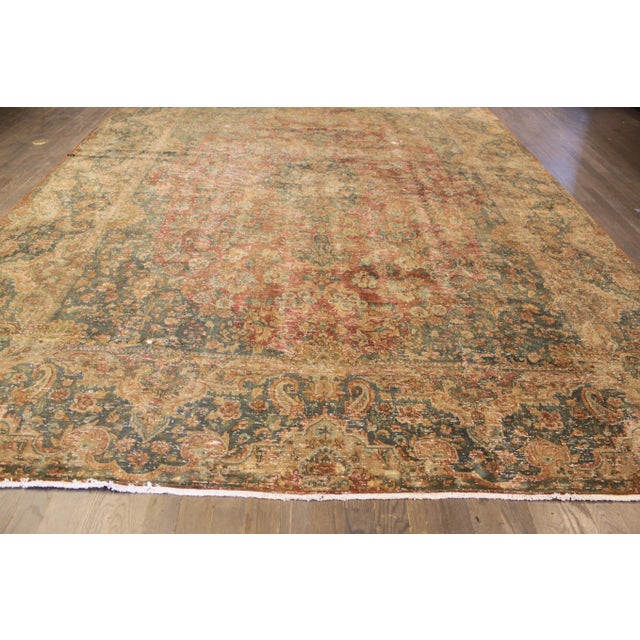 Ruby Red Mid-20th Century Vintage Wool Tabriz Rug For Sale - Image 8 of 10