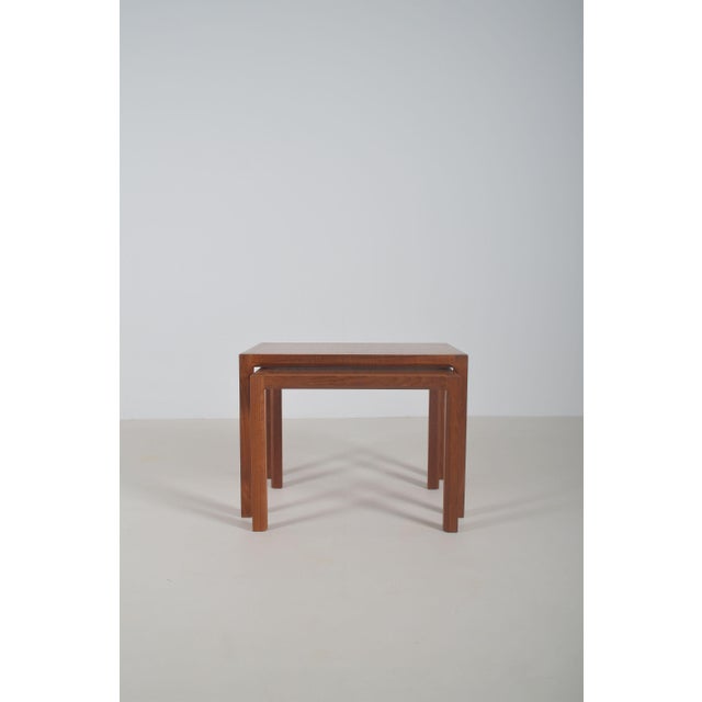 Mid-Century Modern Danish Nesting Tables by Kai Kristiansen for Vildbjerg Møbelfabrik, 1960s, Set of 2 For Sale - Image 3 of 8