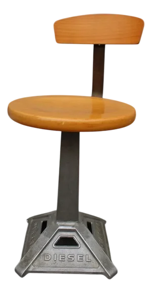 Swivel Chair in Beech and Metal Diesel, 1950