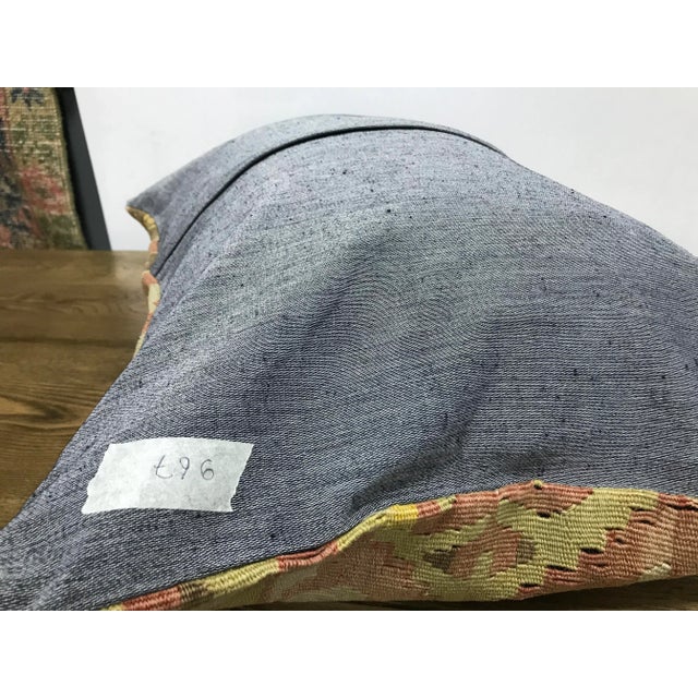 1960s Vintage Traditional Turkish Kilim Pillow Cover For Sale - Image 5 of 6