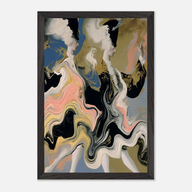 Le Duo is a surrealist portrait of two fashionable French gentlemen by P. L. Bradbury, printed on archival paper with a...